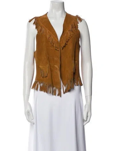 Pre-owned Vintage - Unbranded Shearling Vest In Brown