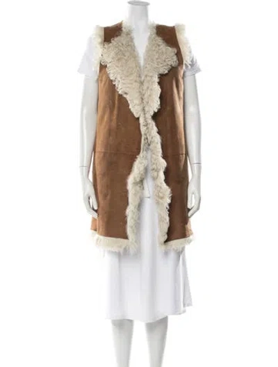 Pre-owned Vintage - Unbranded Shearling Vest In Neutral