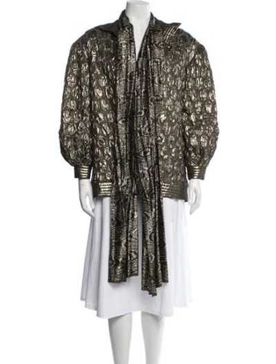Pre-owned Vintage - Unbranded Silk Patterned Jacket In Multi