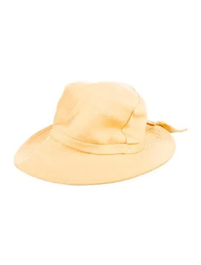 Pre-owned Vintage - Unbranded Solid Bucket Hat In Yellow