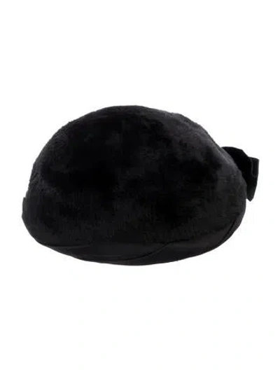 Pre-owned Vintage - Unbranded Solid Pillbox Hat In Black