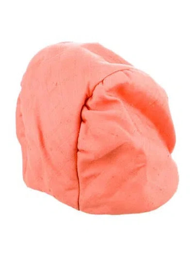 Pre-owned Vintage - Unbranded Solid Pillbox Hat In Orange