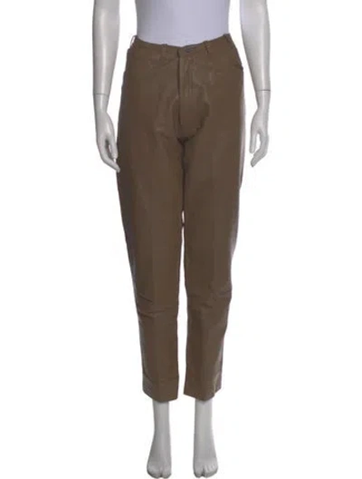 Pre-owned Vintage - Unbranded Straight Leg Pants In Brown