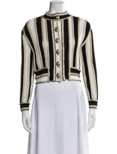 Pre-owned Vintage - Unbranded Striped Jacket In Neutral