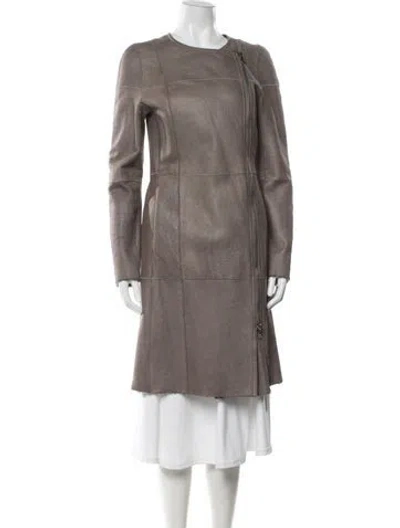 Pre-owned Vintage - Unbranded Suede Coat In Neutral