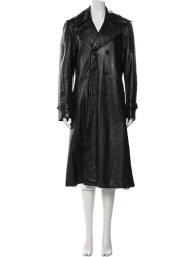 Pre-owned Vintage - Unbranded Trench Coat In Black