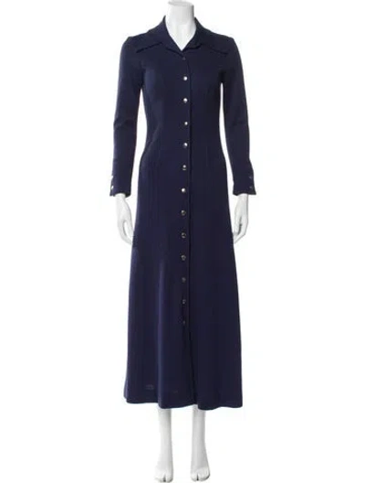 Pre-owned Vintage - Unbranded Trench Coat In Blue