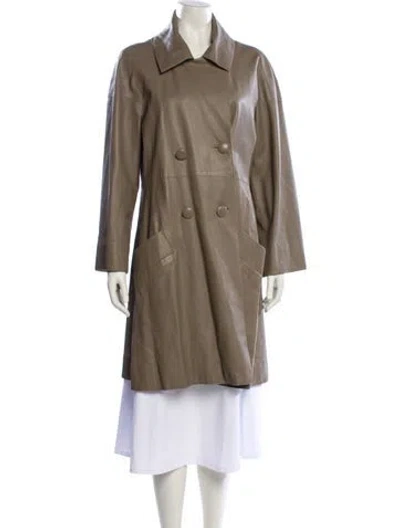 Pre-owned Vintage - Unbranded Trench Coat In Neutral