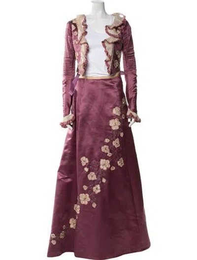 Pre-owned Vintage - Unbranded Vintage 1900's Skirt Set In Purple