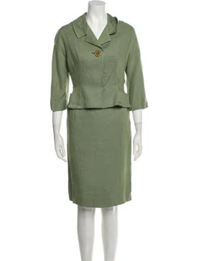 Pre-owned Vintage - Unbranded Vintage 1950's Skirt Suit In Green