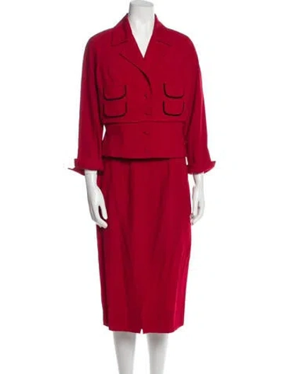 Pre-owned Vintage - Unbranded Vintage 1950's Skirt Suit In Red