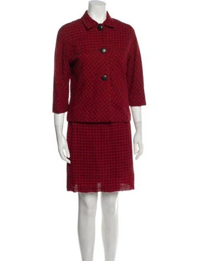 Pre-owned Vintage - Unbranded Vintage 1950's Skirt Suit In Red