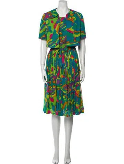Pre-owned Vintage - Unbranded Vintage 1960's Dress Set In Green