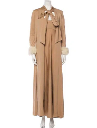 Pre-owned Vintage - Unbranded Vintage 1960's Dress Set In Neutral
