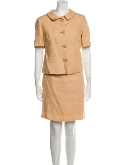 Pre-owned Vintage - Unbranded Vintage 1960's Skirt Suit In Orange