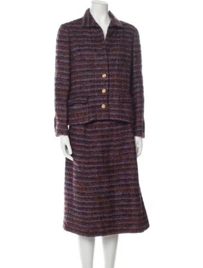 Pre-owned Vintage - Unbranded Vintage 1960's Skirt Suit In Purple
