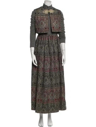 Pre-owned Vintage - Unbranded Vintage 1970's Dress Set In Gray
