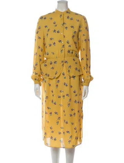 Pre-owned Vintage - Unbranded Vintage 1970's Skirt Set In Yellow