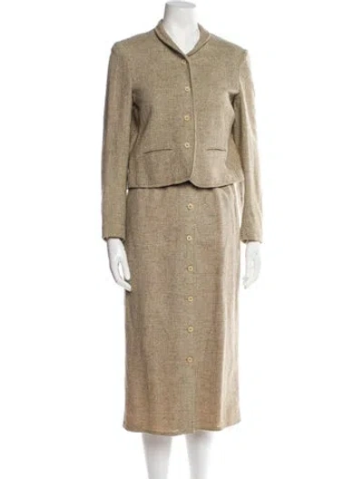 Pre-owned Vintage - Unbranded Vintage 1970's Skirt Suit In Neutral