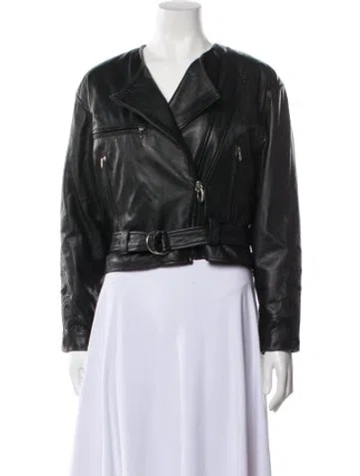 Pre-owned Vintage - Unbranded Vintage 1980's Biker Jacket In Black