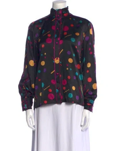 Pre-owned Vintage - Unbranded Vintage 1980's Blouse In Black