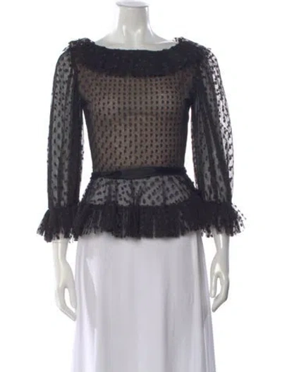 Pre-owned Vintage - Unbranded Vintage 1980's Blouse In Black