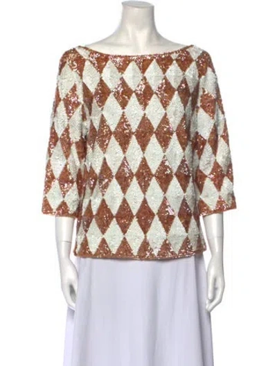 Pre-owned Vintage - Unbranded Vintage 1980's Blouse In Neutral