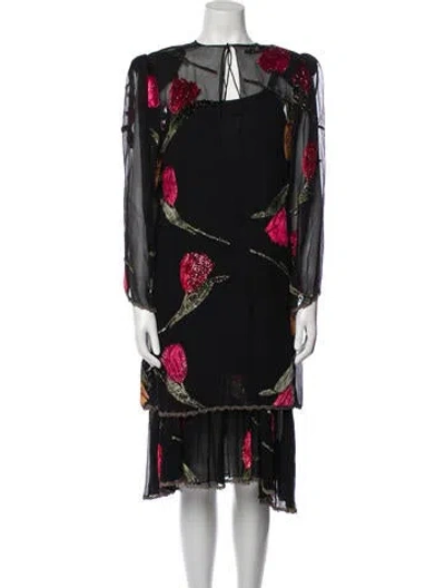 Pre-owned Vintage - Unbranded Vintage 1980's Dress Set In Black