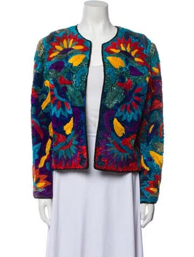 Pre-owned Vintage - Unbranded Vintage 1980's Evening Jacket In Blue