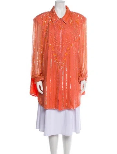 Pre-owned Vintage - Unbranded Vintage 1980's Evening Jacket In Orange