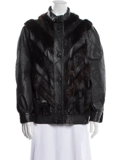 Pre-owned Vintage - Unbranded Vintage 1980's Fur Jacket In Black