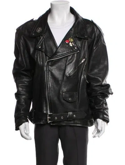 Pre-owned Vintage - Unbranded Vintage 1980's Moto Jacket In Black