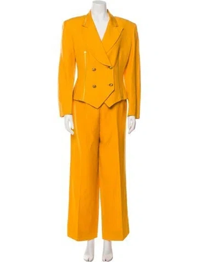 Pre-owned Vintage - Unbranded Vintage 1980's Pant Set In Yellow