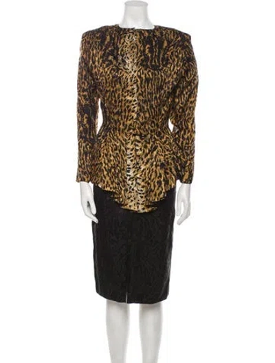 Pre-owned Vintage - Unbranded Vintage 1980's Skirt Set In Black