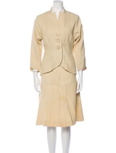 Pre-owned Vintage - Unbranded Vintage 1980's Skirt Suit In Neutral