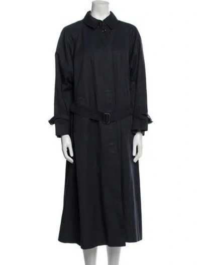 Pre-owned Vintage - Unbranded Vintage 1980's Trench Coat In Blue