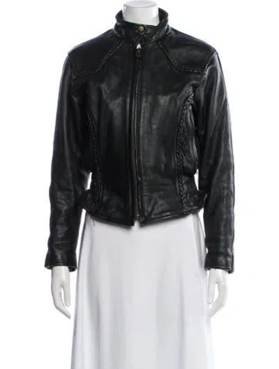 Pre-owned Vintage - Unbranded Vintage 1990's Biker Jacket In Black