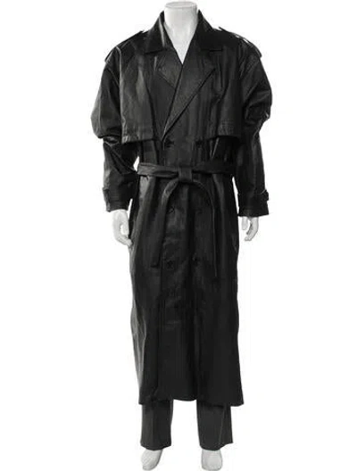 Pre-owned Vintage - Unbranded Vintage 1990's Trench Coat In Black