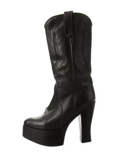 Pre-owned Vintage - Unbranded Vintage 1990's Western Boots In Black