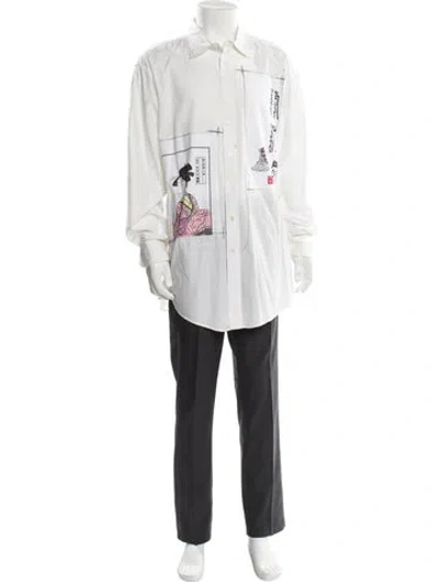 Pre-owned Vintage - Unbranded Vintage 2000's Dress Shirt In White