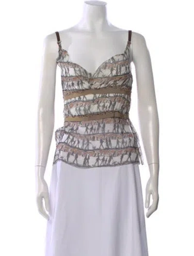 Pre-owned Vintage - Unbranded Vintage 2000 Top In Neutral