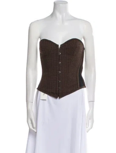 Pre-owned Vintage - Unbranded Vintage 2002 Crop Top In Brown
