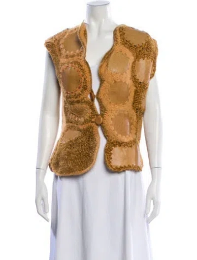 Pre-owned Vintage - Unbranded Vintage 2002 Vest In Brown