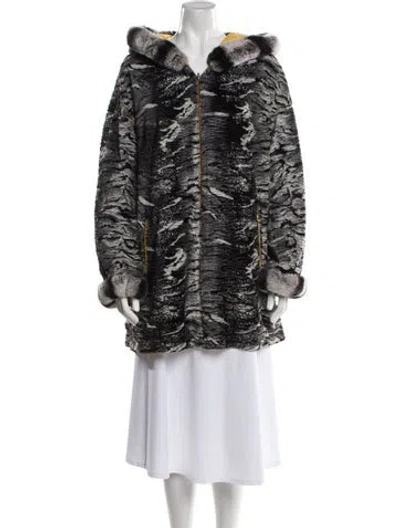 Pre-owned Vintage - Unbranded Vintage Animal Print Evening Jacket In Black
