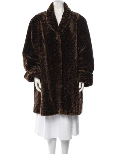 Pre-owned Vintage - Unbranded Vintage Faux Fur Faux Fur Jacket In Brown