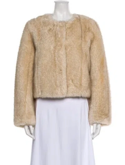 Pre-owned Vintage - Unbranded Vintage Faux Fur Faux Fur Jacket In Neutral