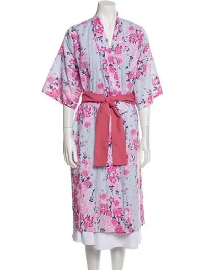 Pre-owned Vintage - Unbranded Vintage Floral Print Robe In Multi