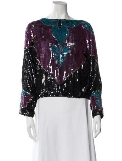 Pre-owned Vintage - Unbranded Vintage Graphic Print Top In Multi