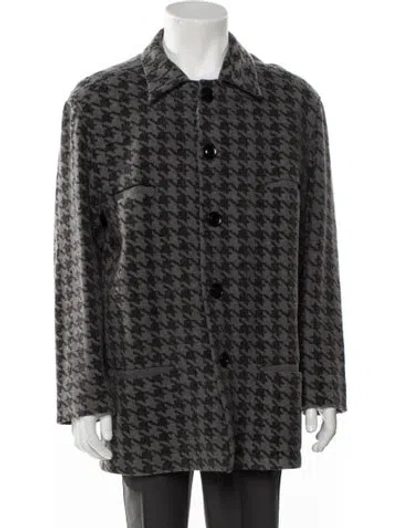 Pre-owned Vintage - Unbranded Vintage Houndstooth Print Overcoat In Multi