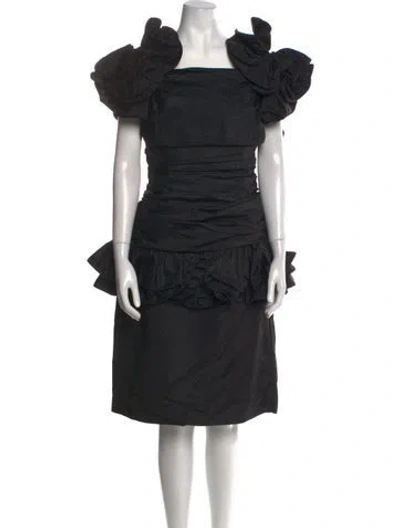 Pre-owned Vintage - Unbranded Vintage Knee-length Dress In Black
